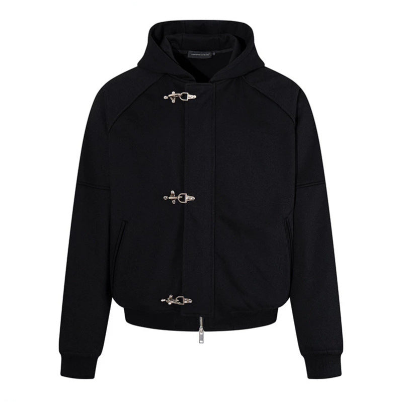 Damen Kapuzen-Sweatjacke im Bomberstil mit Karabiner-Schnallenverschluss Shop Nory