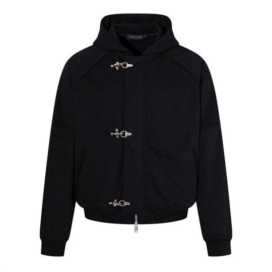 Damen Kapuzen-Sweatjacke im Bomberstil mit Karabiner-Schnallenverschluss Shop Nory