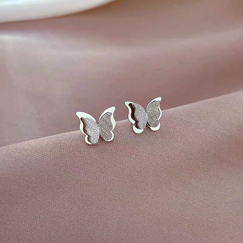 Damen Schmetterlingsförmige Steckerohrringe Shop Nory