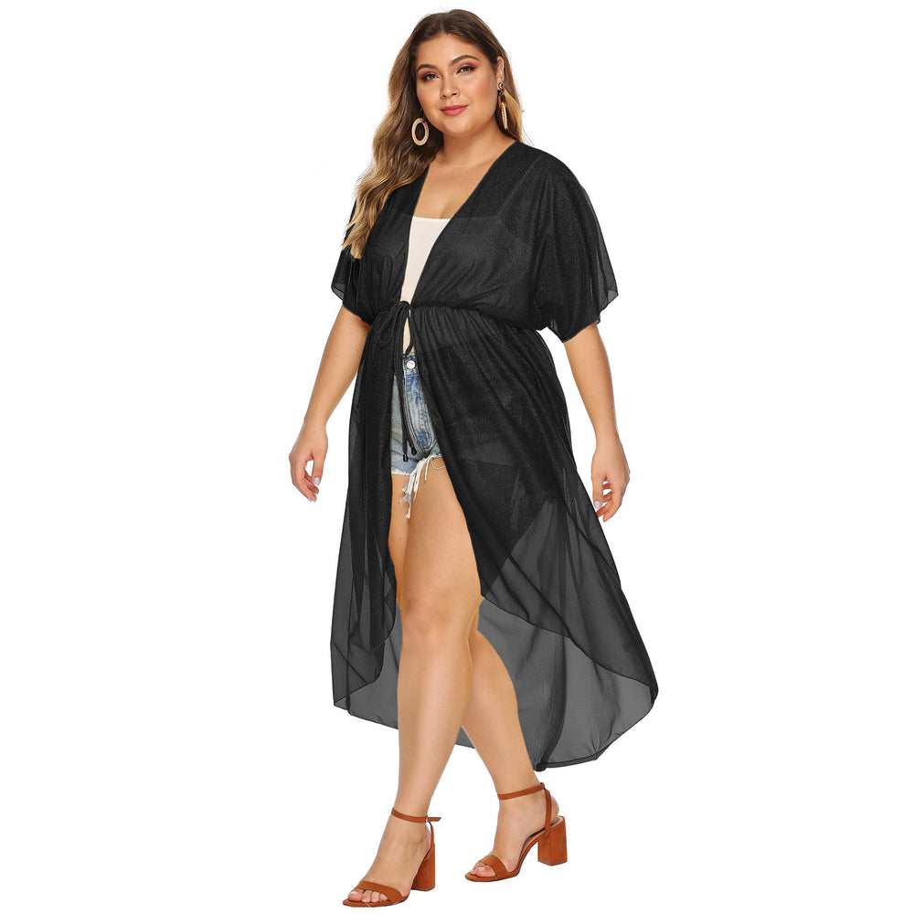Damen eleganter transparenter Strandkimono