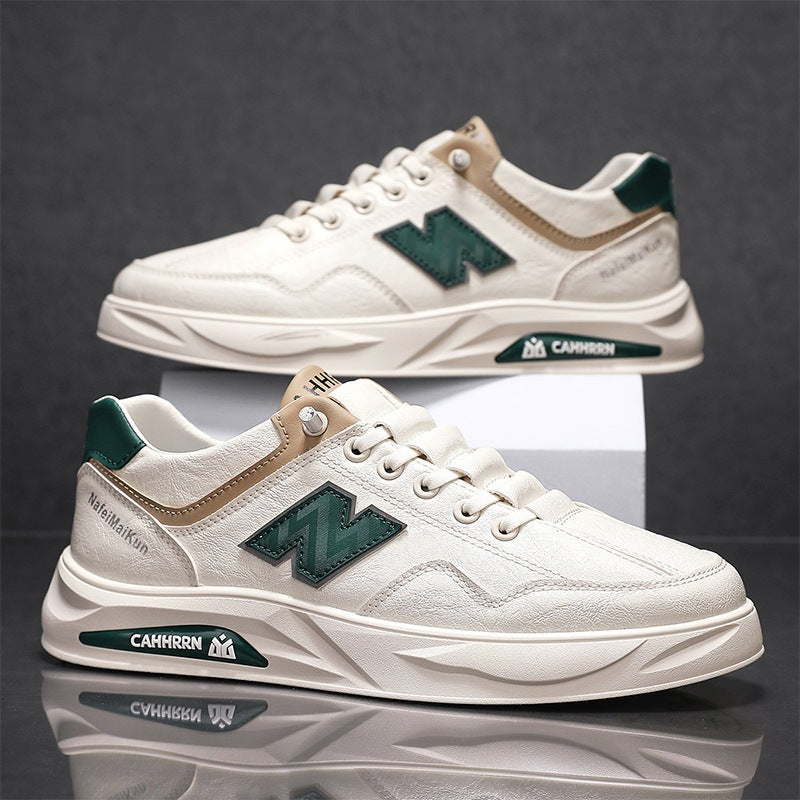 Herren Voluminöse Casual-Sneaker mit strukturiertem Kunstleder, kontrastierten Overlays und gedämpfter Plateau-Sohle Shopy Nory