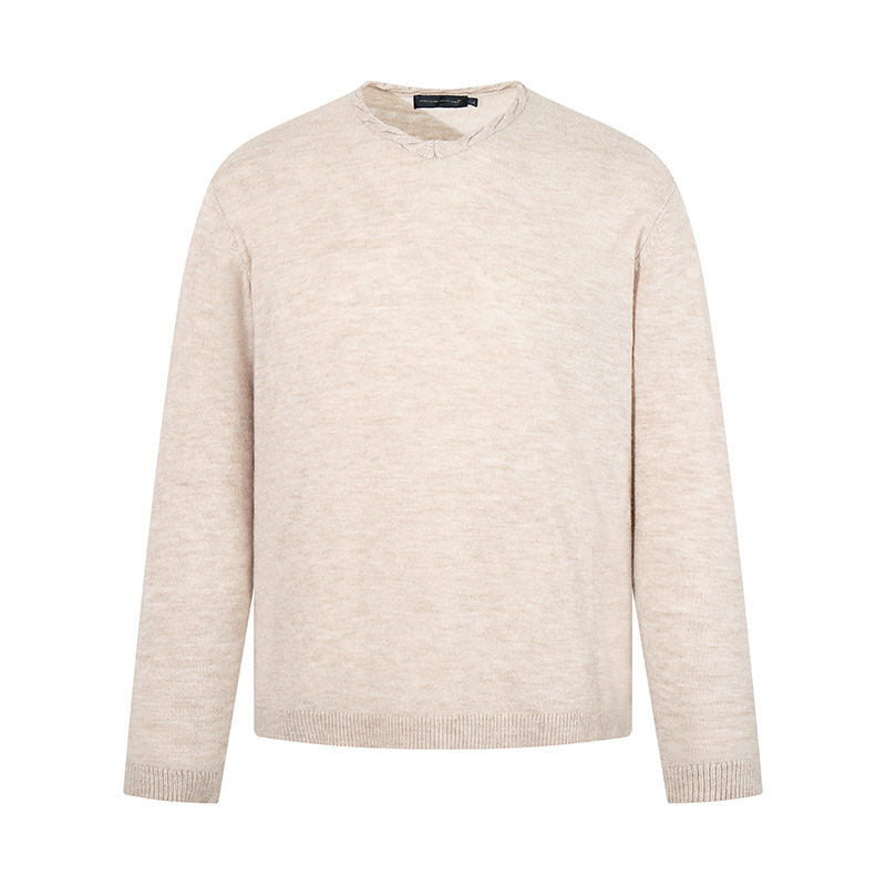 Herren Feinstrickpullover mit Rundhalsausschnitt, lockerer Passform und geripptem Saum Shop Nory