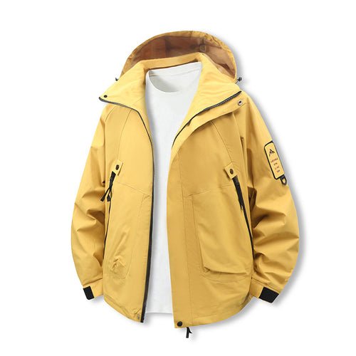 Herren Wind- und Wasserabweisende Softshell-Utilityjacke mit Kapuze Shop Nory