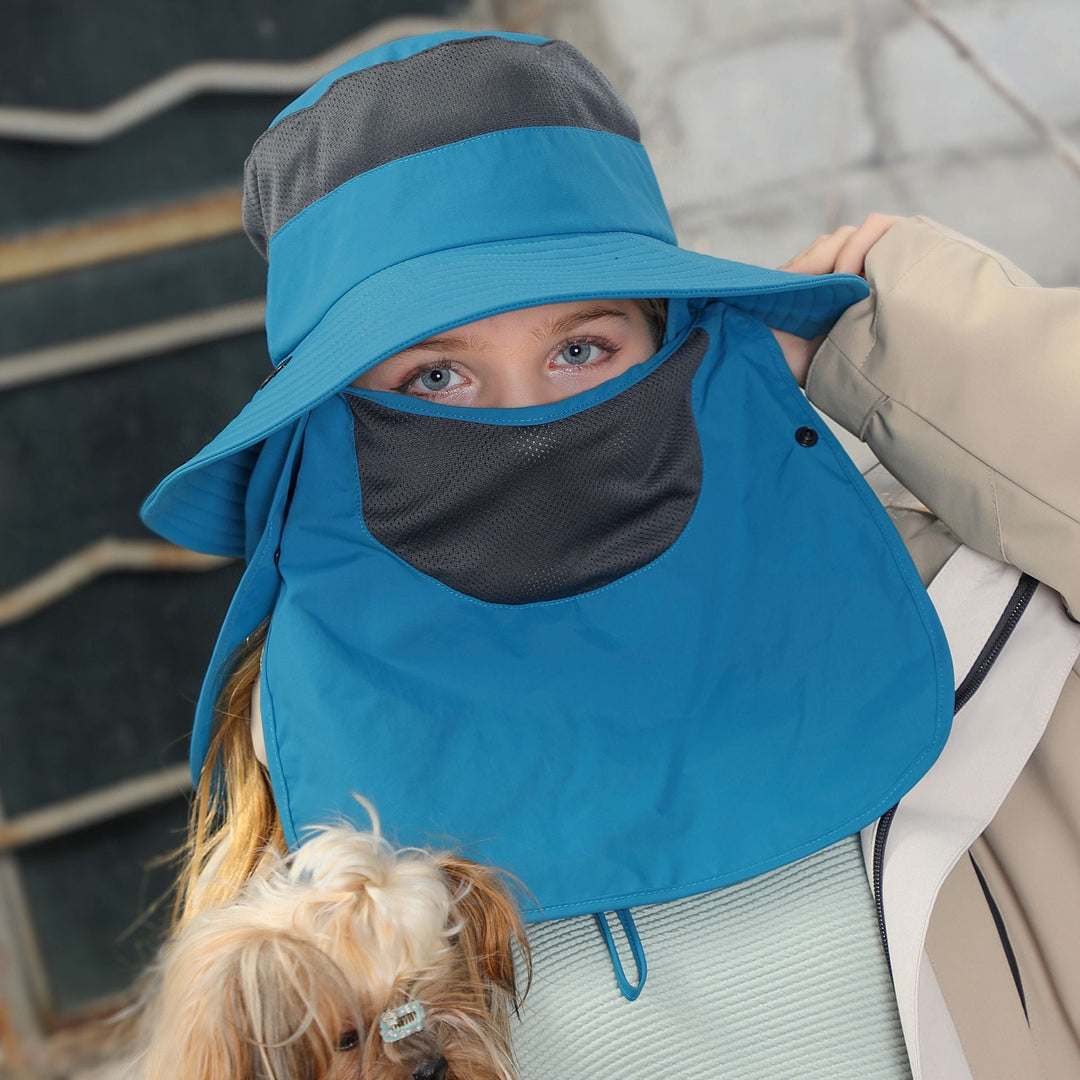 Shopnory | Vollabdeckung Gesicht Sonnenschutz Maske im Freien UV Eimer Hut