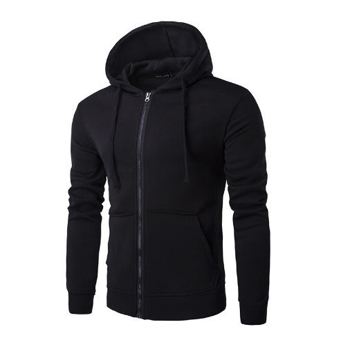 Herren nan Slim-Fit Kapuzensweatjacke mit mittigem Reißverschluss, doppellagiger Kapuze und praktischen Eingrifftaschen Shop Nory