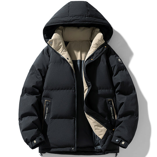Herren Wattierte Urban-Thermojacke mit gesteppter Optik, hohem Stehkragen und Utility-Taschen Shop Nory