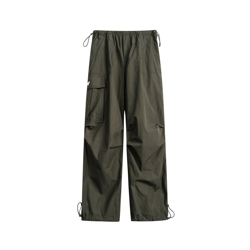 Damen High‑Waist weite Nylon‑Cargo‑Hose mit Tunnelzugbund und Multifunktions‑Taschen Shop Nory