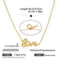 Damen Halskette mit elegantem "Love"-Schriftzug und funkelndem Zirkonia Akzent Shop Nory