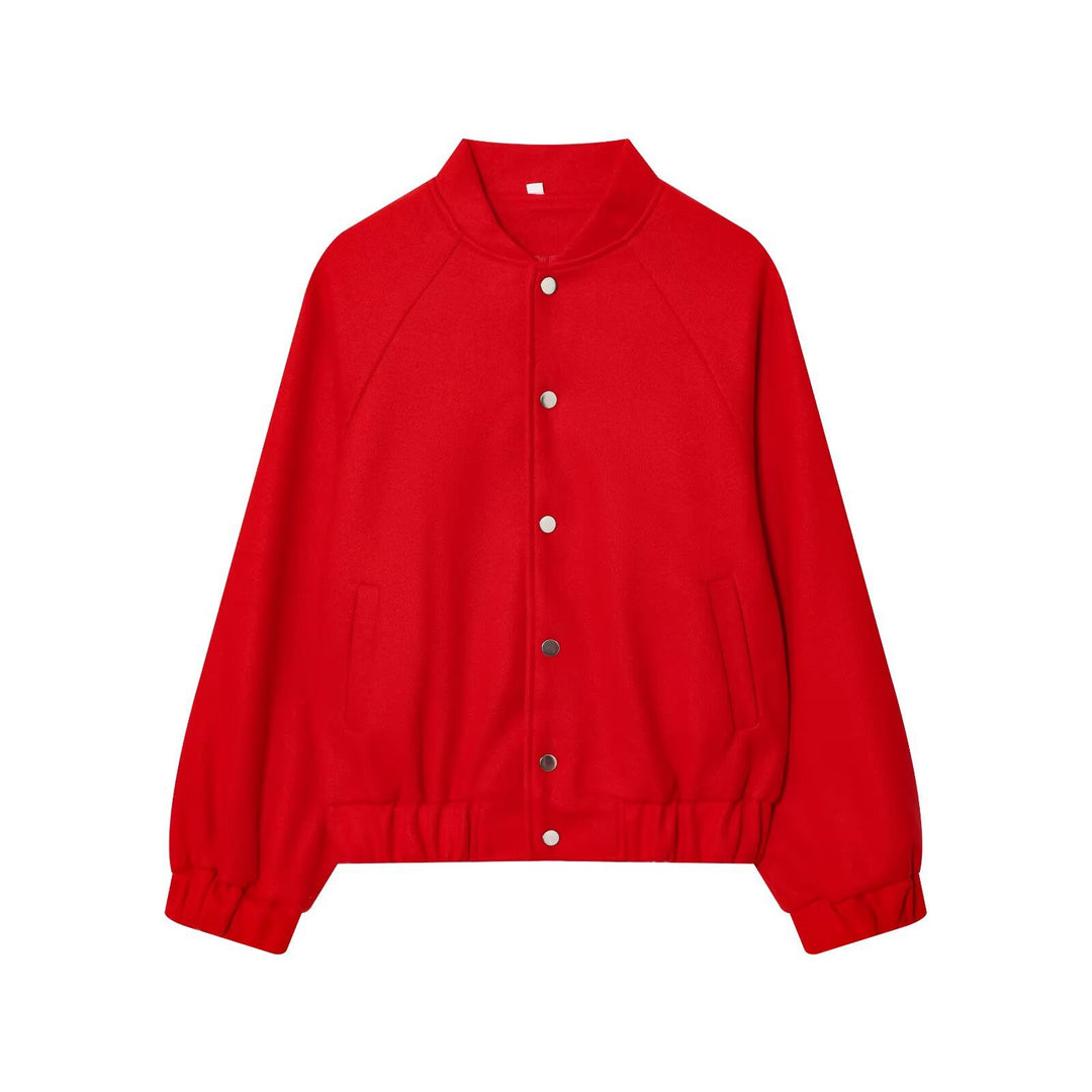 Damen Oversized Wollmix-Bomberjacke mit Raglanärmeln und Kordelzugsaum Shop Nory