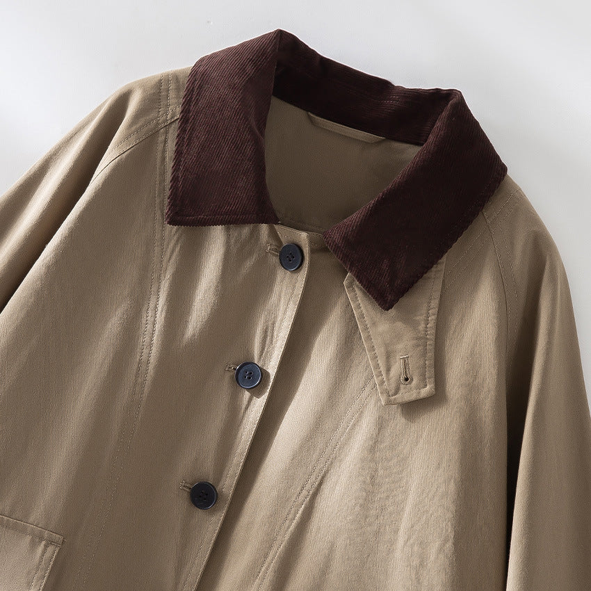 Damen Kurzjacke mit Cordkragen und aufgesetzten Taschen Shop Nory