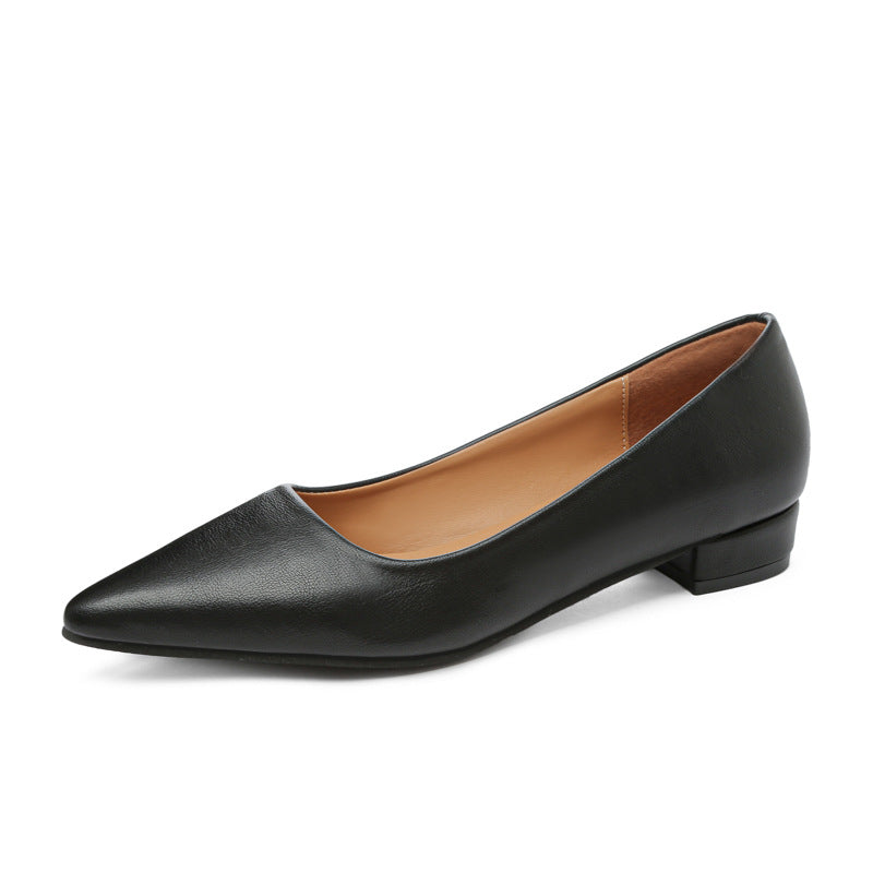 Damen klassische Ballerinas mit elegantem spitzen Design und bequemem Blockabsatz