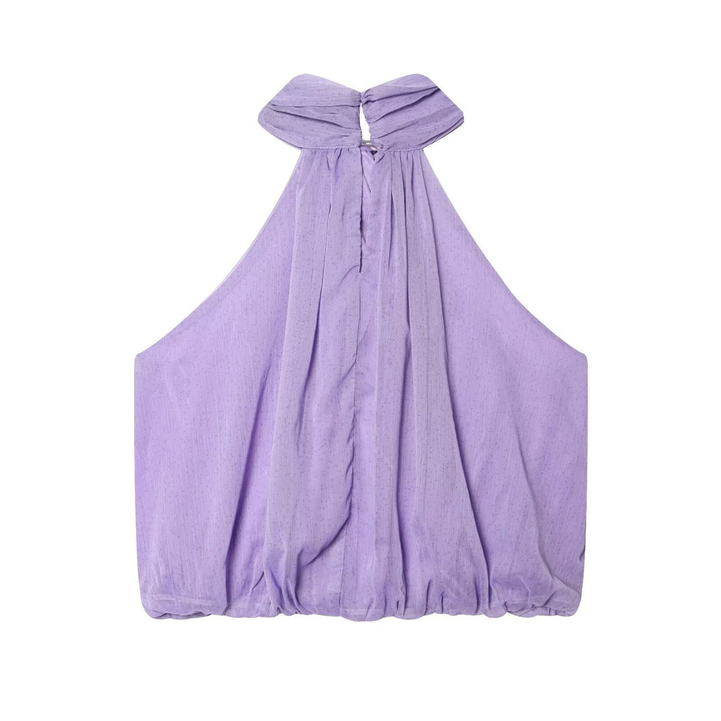 Damen Haltertop mit eleganter Drapierung und hochwertigen Stoffen