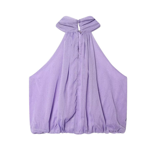 Damen Haltertop mit eleganter Drapierung und hochwertigen Stoffen