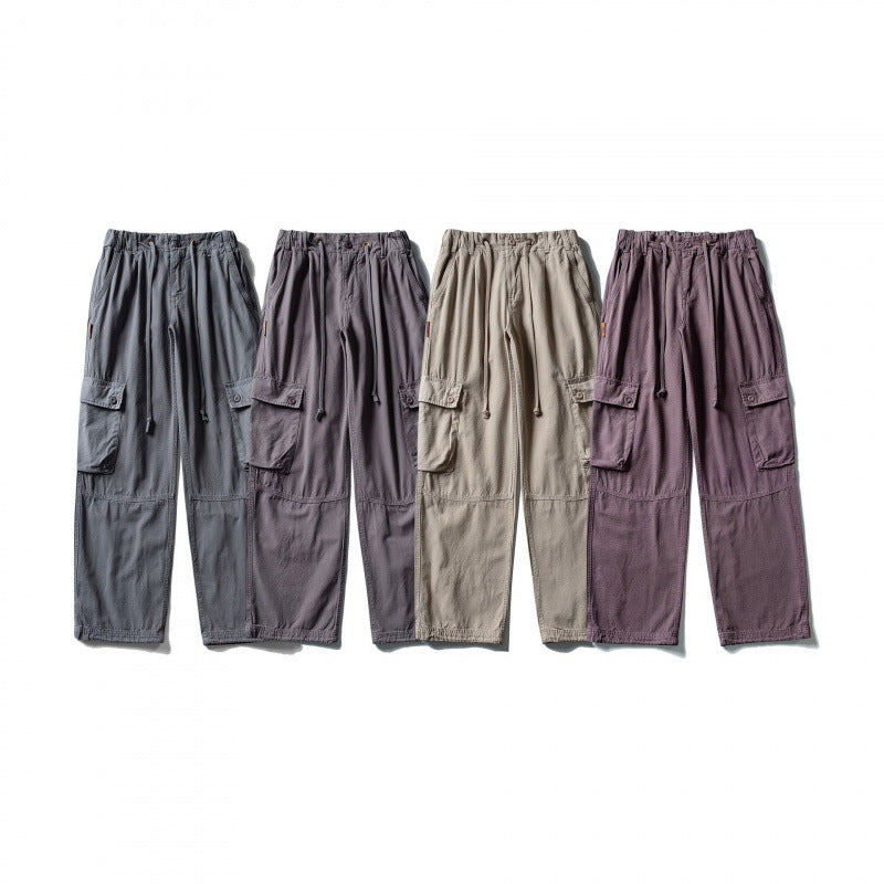 Herren Cargo-Hose mit weitem Bein, elastischem Tunnelzugbund und aufgesetzten Klappentaschen Shop Nory