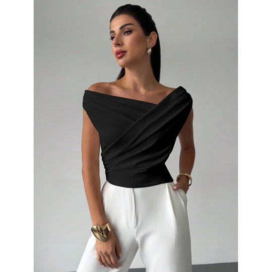 Damen Wickeloberteil mit weichem Stoff und elegantem Design