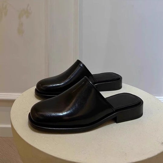 Damen elegante Pantoletten mit weichem Lederoberteil und komfortabler Innensohle