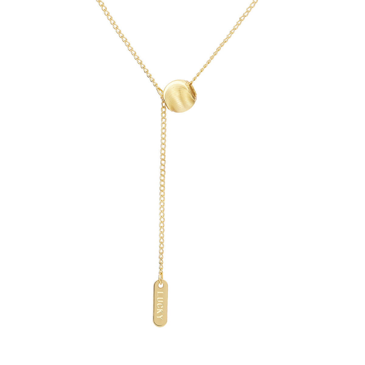 Damen Halskette mit minimalistischer Schliffform und gravierter Anhänger Shop Nory