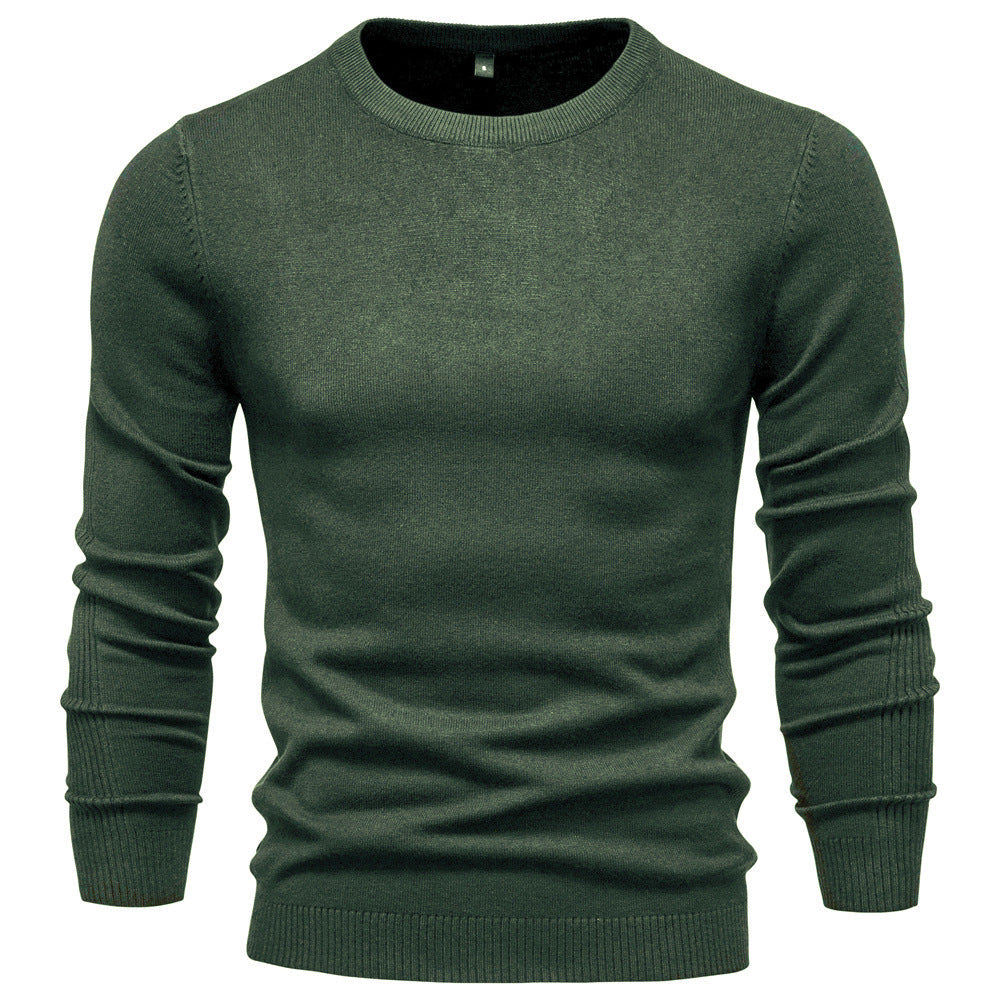 Herren Rundhals Pullover aus hochwertiger Baumwolle
