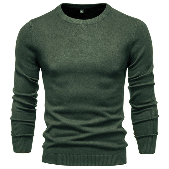 Herren Rundhals Pullover aus hochwertiger Baumwolle
