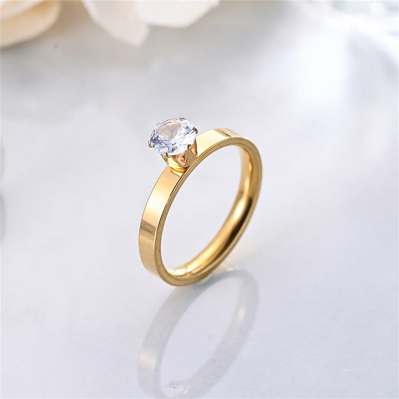 Damen Ring mit funkelndem Kristall Shop Nory
