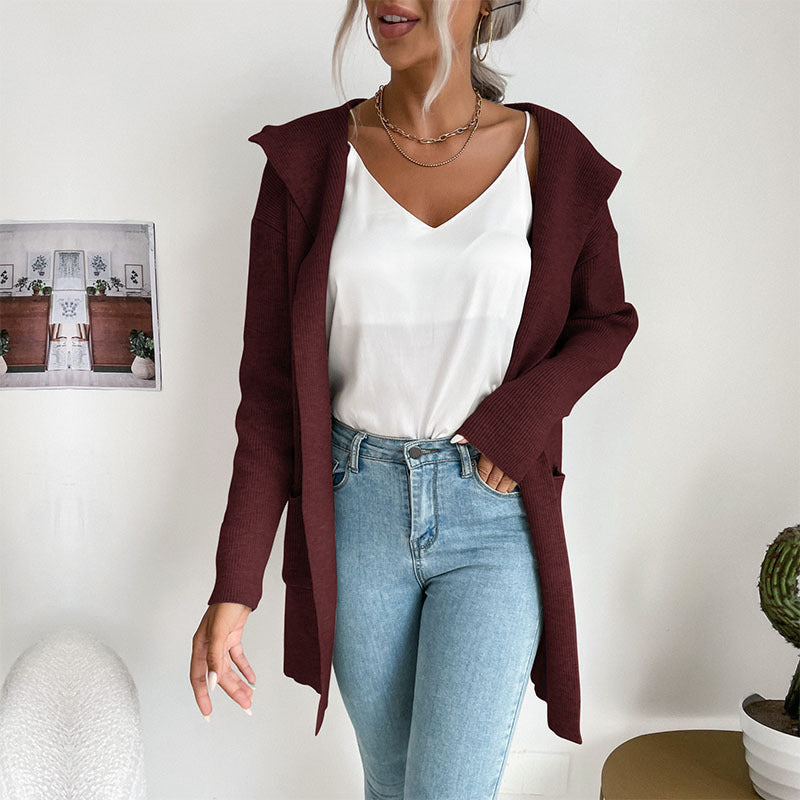 Damen Lässiger Strickmantel Shop Nory