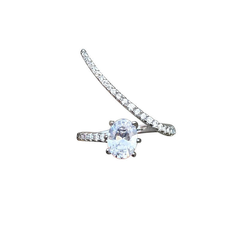 Damen eleganter Ring mit rosa Edelstein und funkelnden Zirkonias Shop Nory