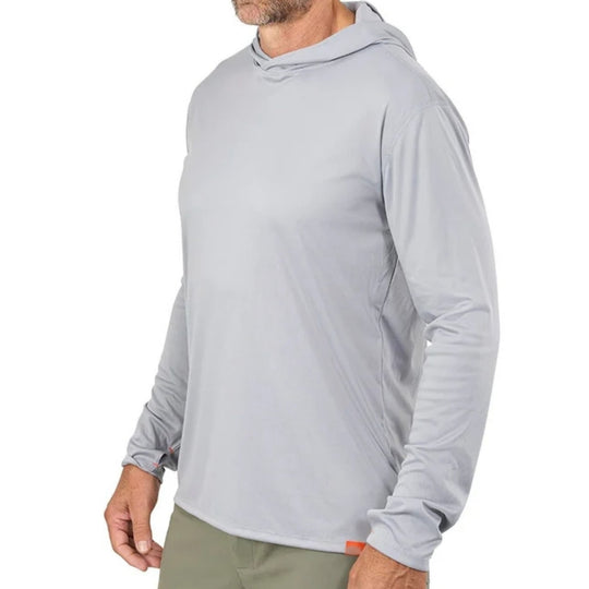 Herren Funktionales Langarm-Hoodie mit integriertem Gesichtsschutz