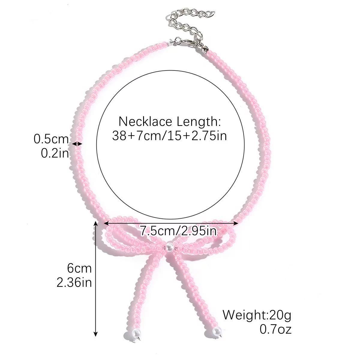 Damen Kette mit funkelndem Schleifenanhänger Shop Nory