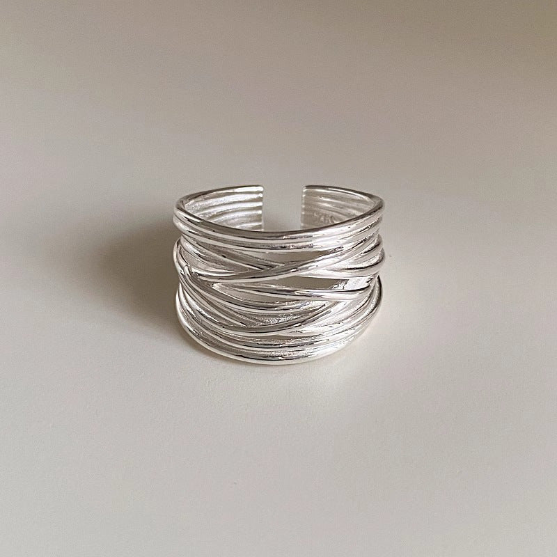 Damen Designring mit kunstvollem, geschwungenem Muster Shop Nory