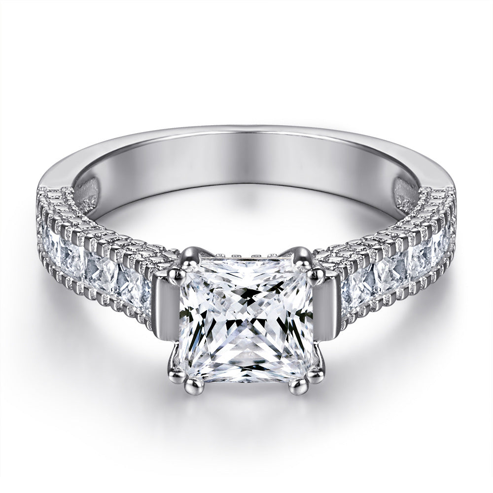 Damen Eternity Ring mit funkelndem Zirkonbesatz Shop Nory