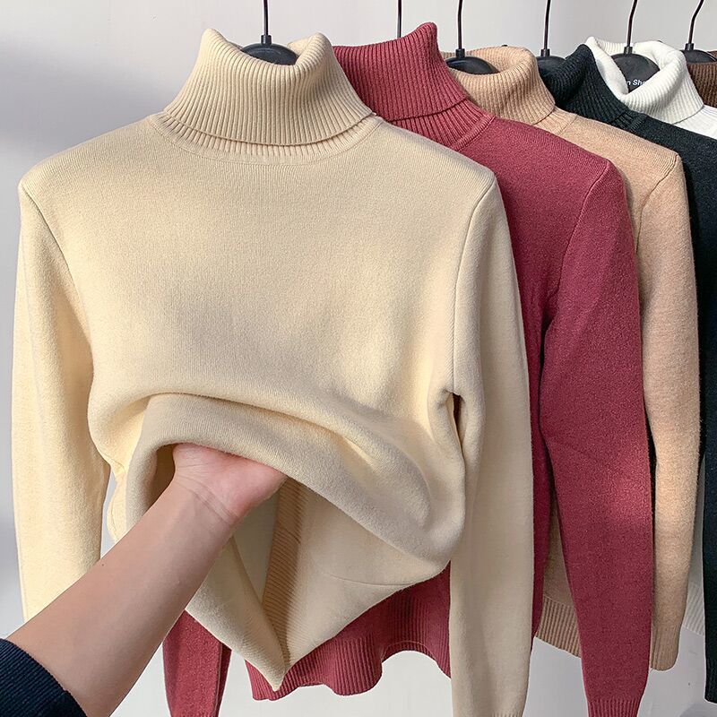 Damen Feinstrick-Rollkragenpullover mit wärmendem Innenfutter und schmaler Silhouette Shop Nory