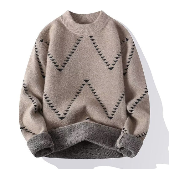 Damen Gemütlicher Strickpullover mit modernem Wellenmuster Shop Nory