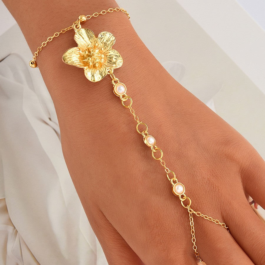 Damen Handkette aus elegantem Metall mit funkelnden Zirkonia Shop Nory