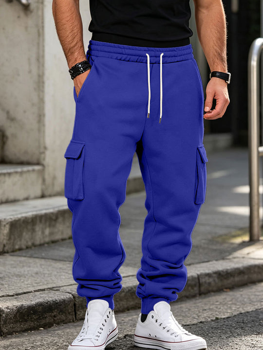 Herren Cargo-Jogginghose aus Baumwollfleece mit elastischem Bund und Beinbündchen Shop Nory