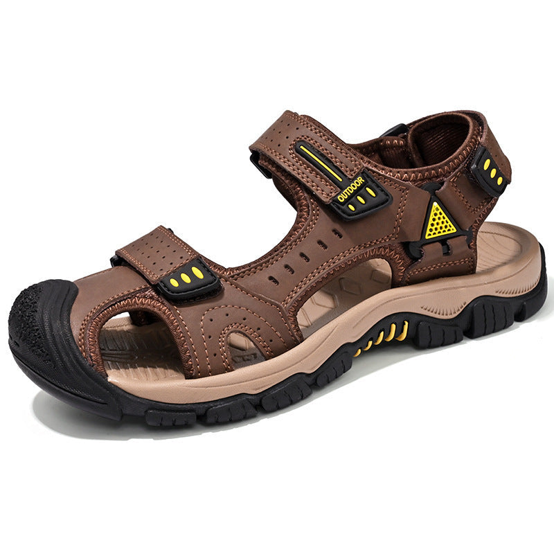 Herren Atmungsaktive Outdoor-Sandalen mit verstellbarem Klettverschluss