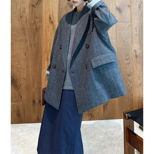 Damen Modischer Oversized Blazer mit doppelter Knopfleiste Shop Nory