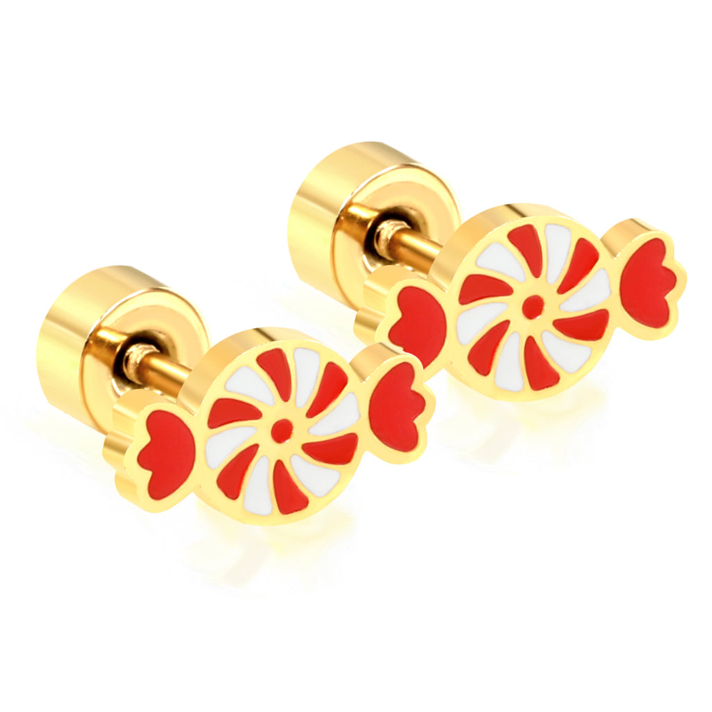 Damen Ohrstecker im fröhlichen Bonbon-Design Shop Nory