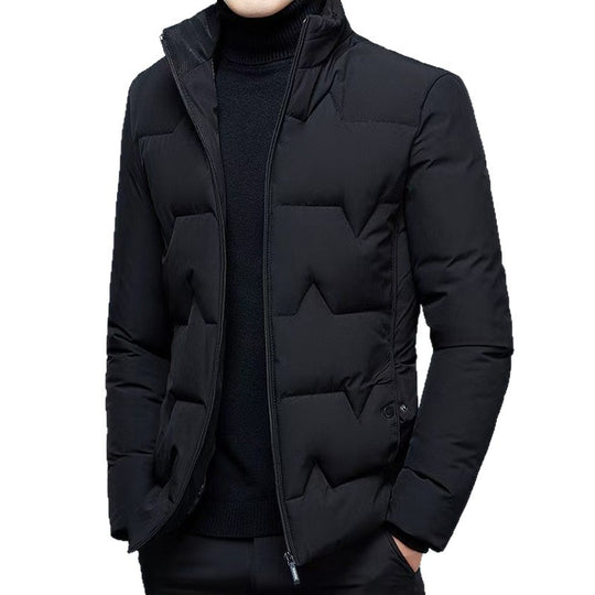 Herren Wattierte Stehkragenjacke mit wasserabweisender Oberfläche und Reißverschlusstaschen Shop Nory