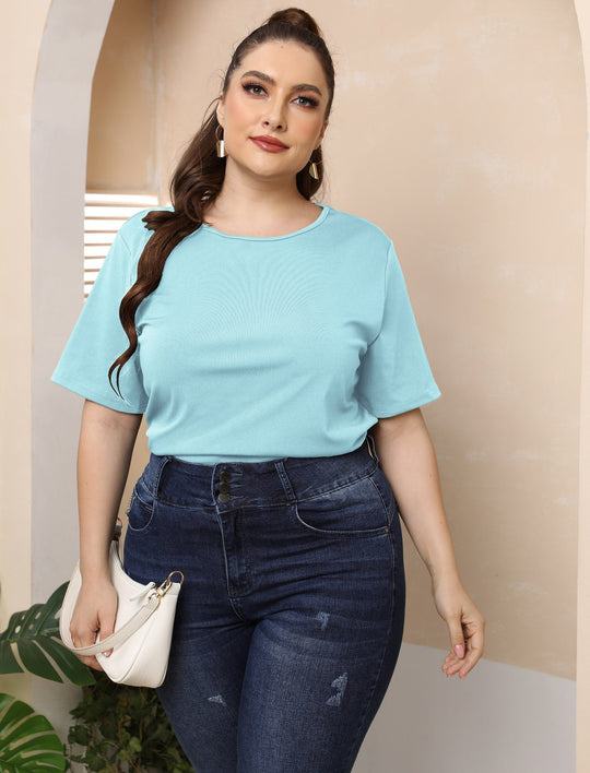 Damen modisches Basic T-Shirt