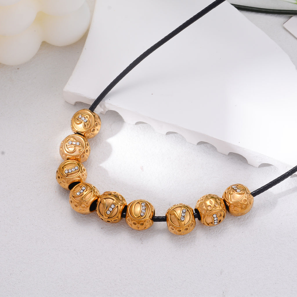 Damen Charm-Anhänger mit personalisiertem Buchstaben und funkelnden Kristallen Shop Nory