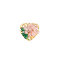 Damen dekorative Brosche in Herzform mit floralen Elementen Shop Nory
