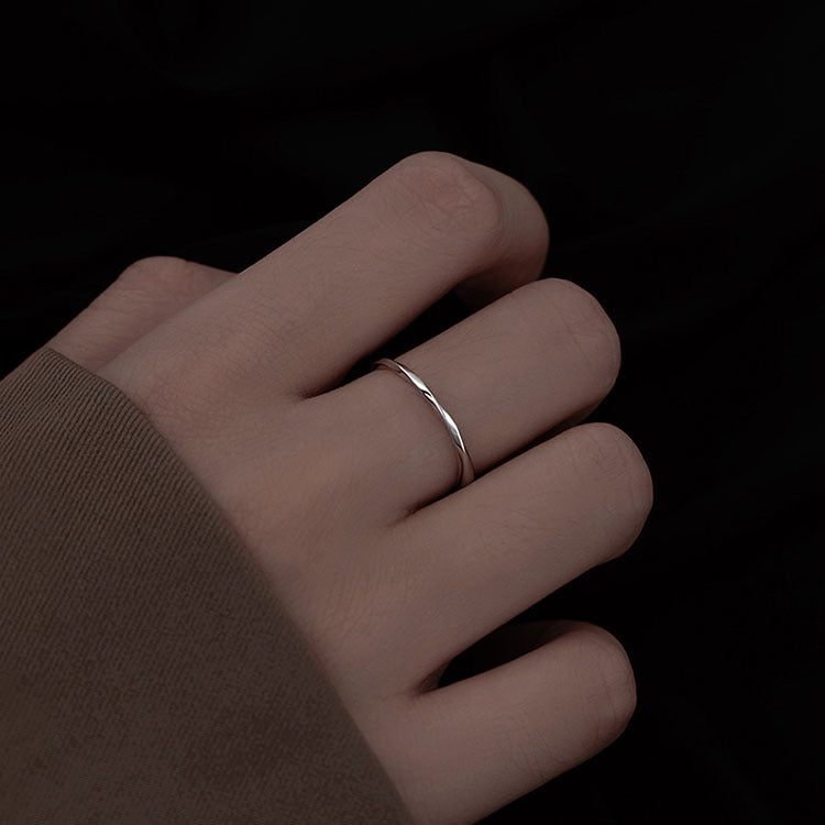 Damen Minimalistischer Silberring mit eleganter geschwungener Form Shop Nory