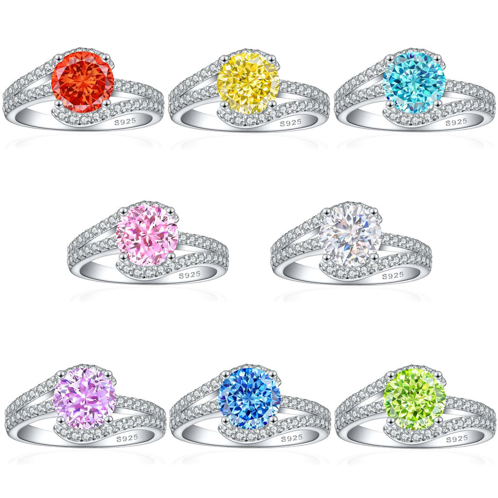 Damen Eleganter Ring mit funkelndem Zirkonia-Besatz Shop Nory