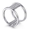 Damen Ring mit funkelndem Zirkonia-Besatz und modernem Design Shop Nory