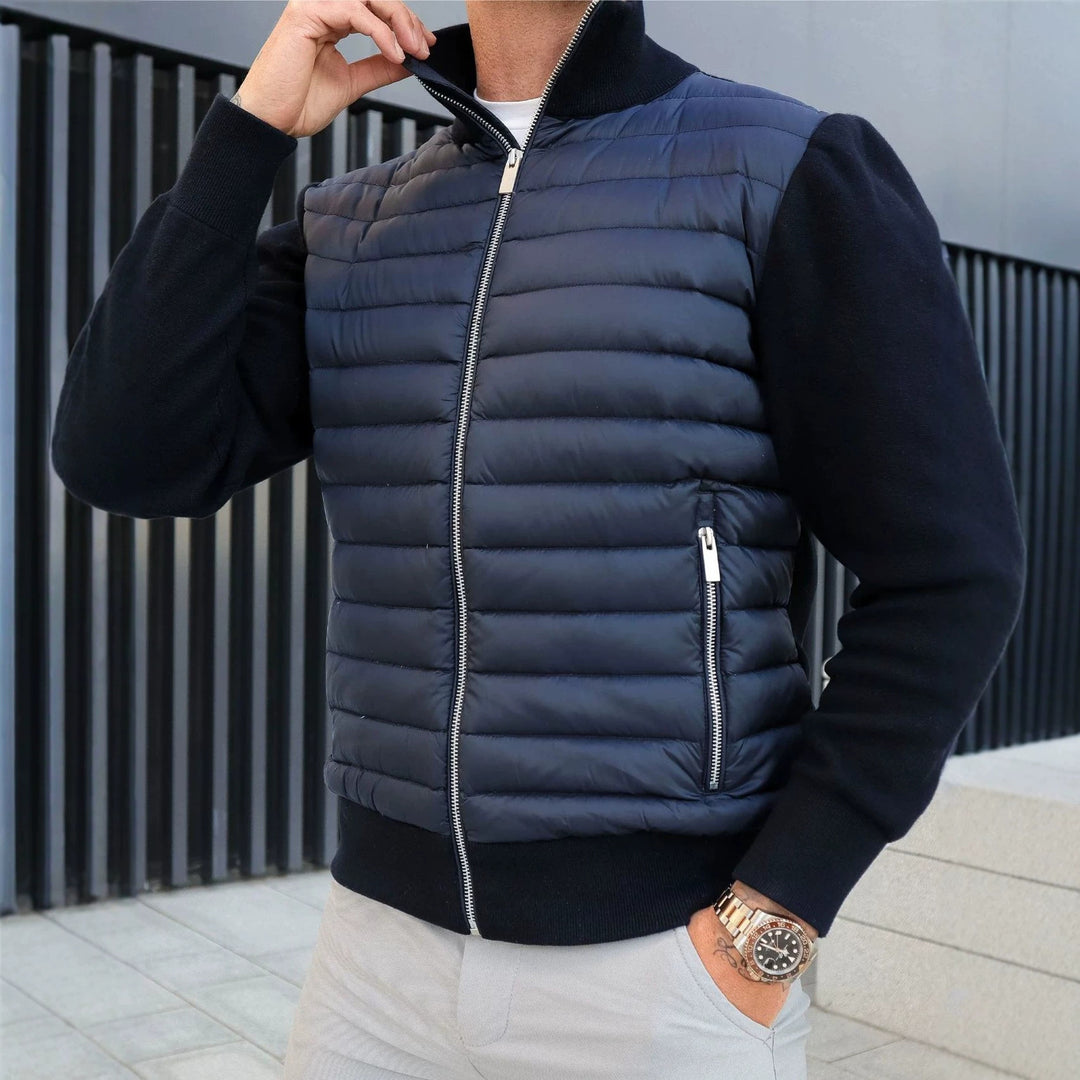 Herren Modische Steppjacke mit hohem Kragen