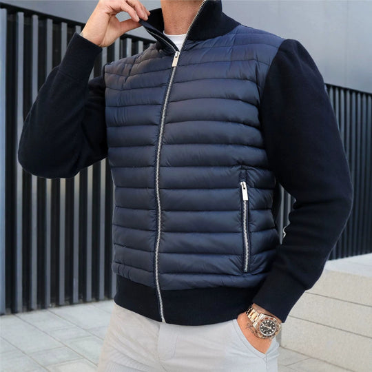 Herren Modische Steppjacke mit hohem Kragen