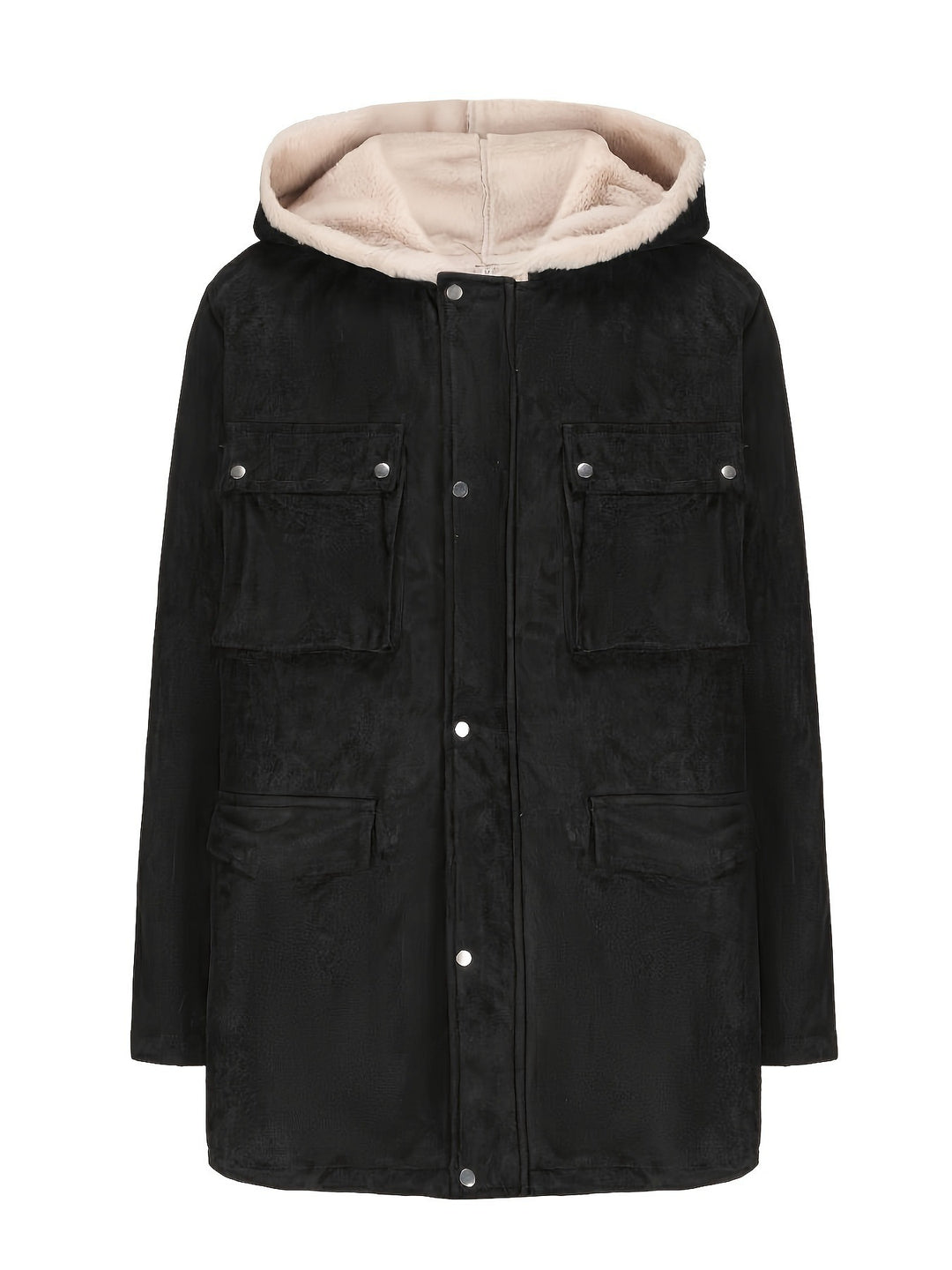 Damen Parka mit Teddyfutter, Kapuze und aufgesetzten Taschen Shop Nory