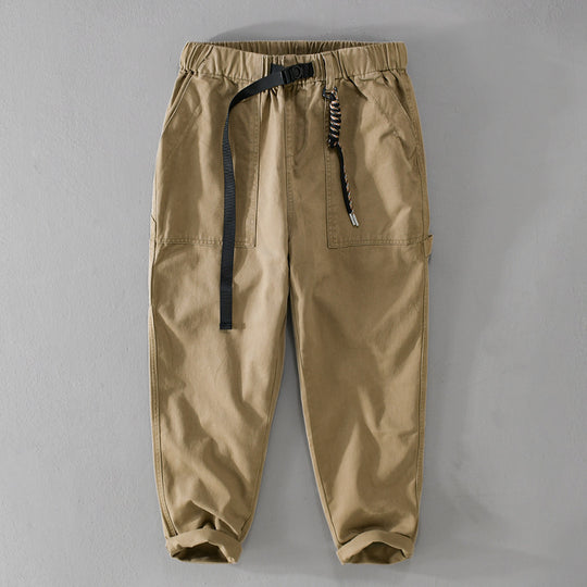 Herren Tapered-Cargohose im Utility-Stil mit gekrempeltem Saum und elastischem Bund Shop Nory