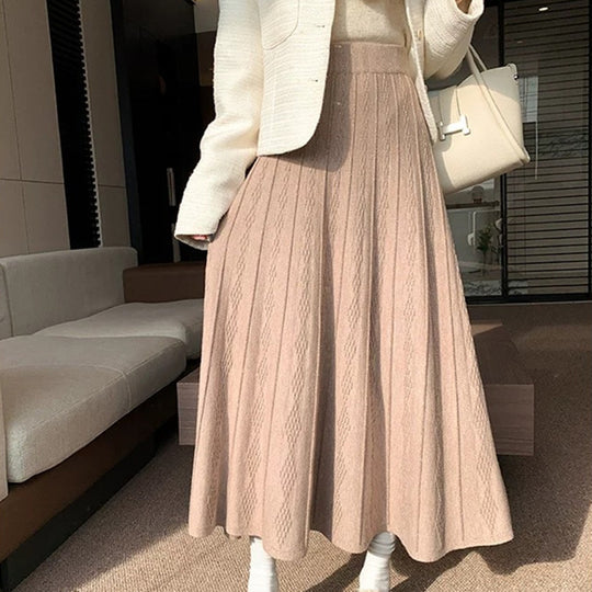 Damen Eleganter Maxirock mit strukturiertem Design Shop Nory