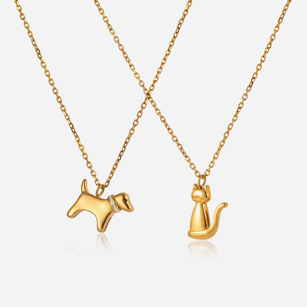 Damen Kette mit Hunde-Anhänger aus Edelstahl Shop Nory